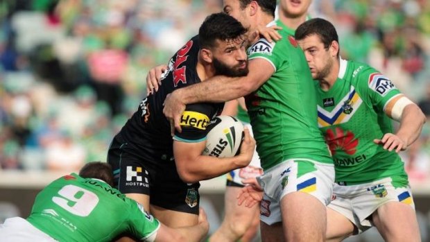 In the wings: Josh Mansour of the Panthers.