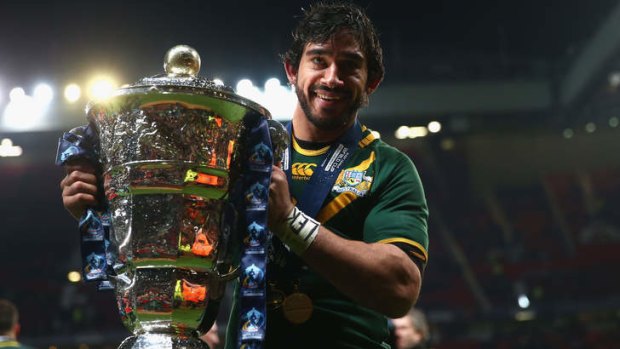 Johnathan Thurston of Australia was named man of the match in the World Cup final.