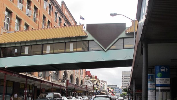 The closed Fortitude Valley overpass.