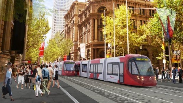 On track: An artist's impression of the proposed light rail system.