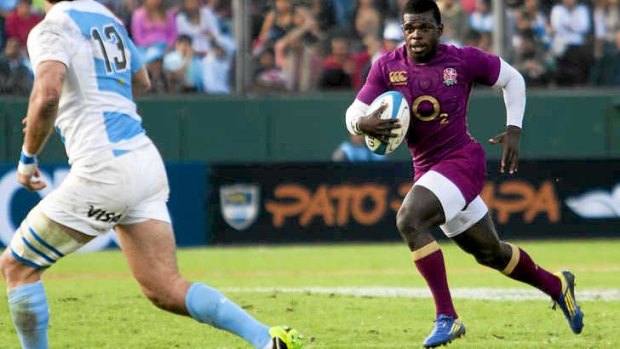 Shock call-up: Christian Wade made his Test debut for England against Argentina last Saturday.