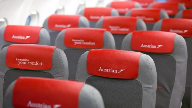 Austrian Airlines seats are spotless.