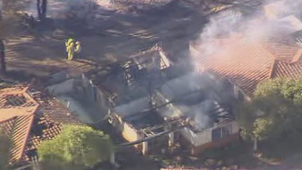 A house was gutted this afternoon after a fire was deliberately lit in Bibra Lake.