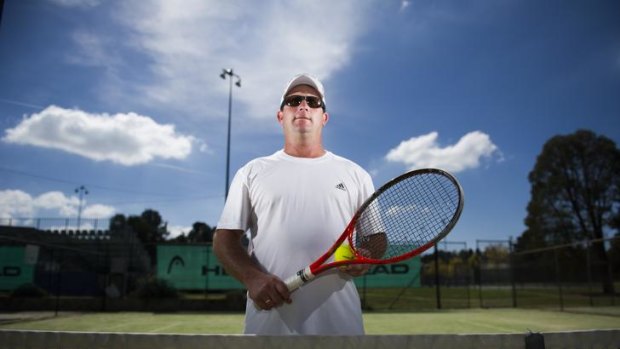 A $20 million revamp of the Lyneham Tennis Centre is being planned. Community tennis manager Anthony Okines poses at the facility yesterday.