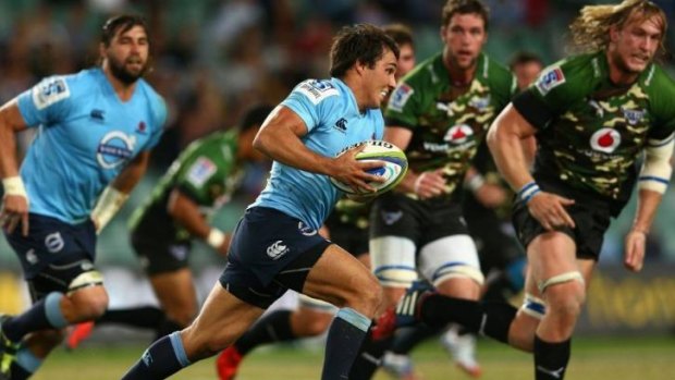 Momentum: Nick Phipps of the Waratahs. NSW are one of three Australian teams currently in the play-off positions.