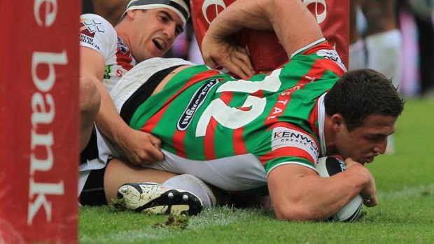 Planning for the future ... Rabbitohs star Sam Burgess plans to make Australia his home for many years to come. The Englishman has played a key role for South Sydney this season.