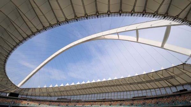 Ready to host the Socceroos ... the Moses Mabhida Stadium .