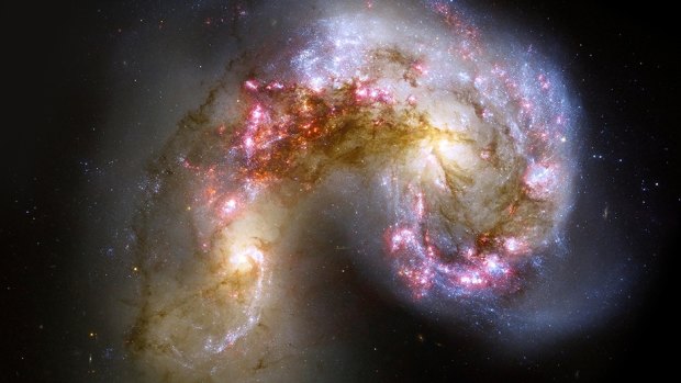An of the Antennae galaxies is the sharpest yet of this merging pair of galaxies. 