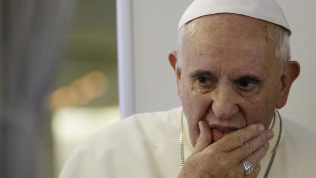 Pope Francis said the international community would be justified in stopping the militants.