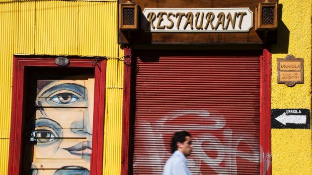 Dining in Valparaiso, Chile. Don't judge a restaurant by its exterior.