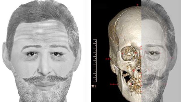 Aimage of Henri IV overlaid with an image of the skull.