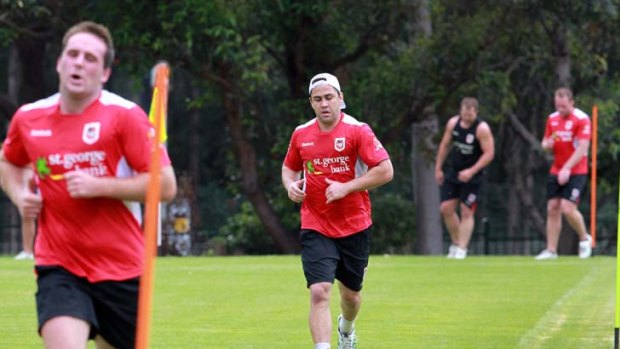 Back into it &#8230; as Jamie Soward went through his paces.