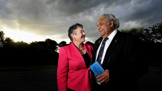 ACT Australian of the year winner  Dr Tom Calma  with his wife Heather.