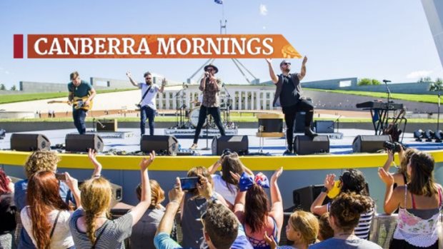 Canberra band Drawing North perform for the crowd at last year's Australia Day Live concert.  