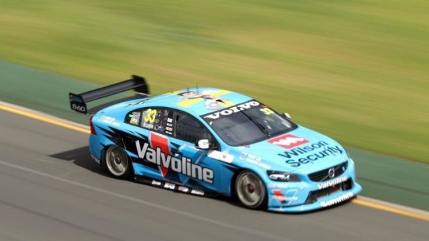 Scott McLaughlin drives during race four of the V8 Supercars Challenge.