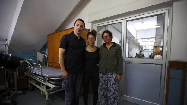 Israeli trekkers, from left, Yakov Megreli (left), Maya Ora and Linor Kajan were rescued from an avalanche by the Nepalese army.