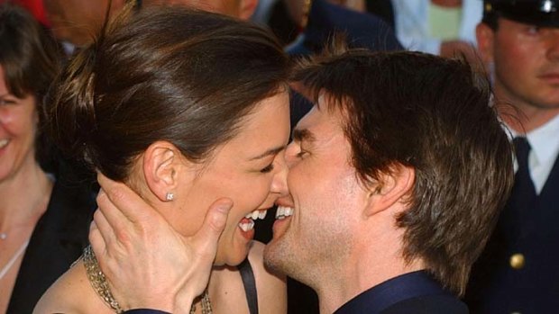 Happier times ... Tom Cruise and Katie Holmes.