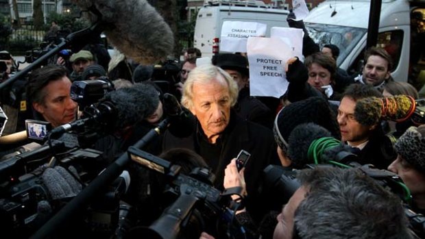 Showing his support ... John Pilger