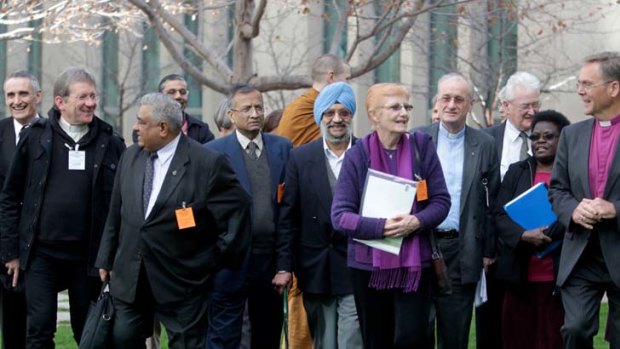 Representatives from Australia's Hindu, Uniting Church, Jewish, Bahai, Buddhist, Catholic, Jain and Anglican communities met  members of both sides of politics in Canberra to show their support  for action on climate change.