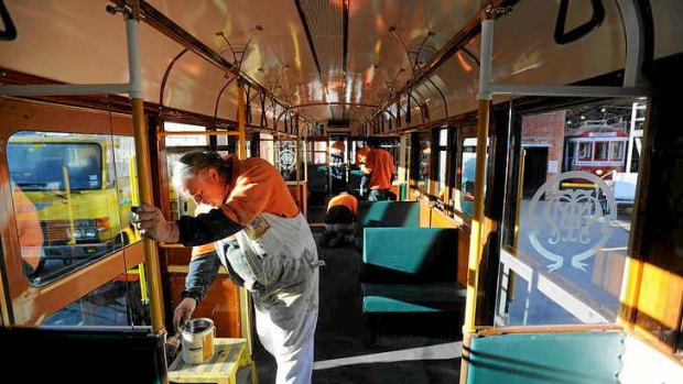 The Bendigo Tramways team add the finishing touches to their year-long restoration project.