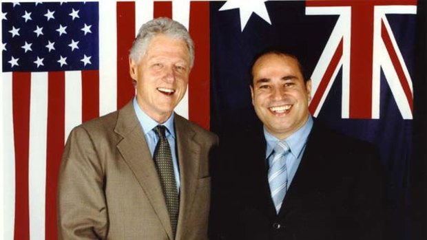 Dimitri De Angelis with former US president Bill Clinton.