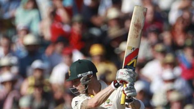 Opportunity retreats ... Michael Clarke continues his rough patch, bowled at the WACA Ground on Friday.