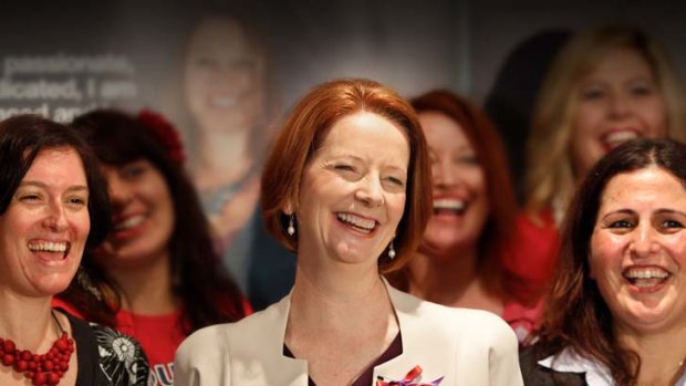 Julia Gillard ... may make her next announcement with a beer in her hand.
