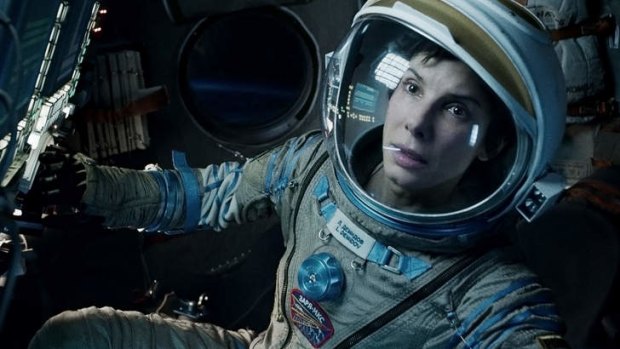 Holding nerve: Sandra Bullock is subdued as a space shuttle engineer coping with disaster.