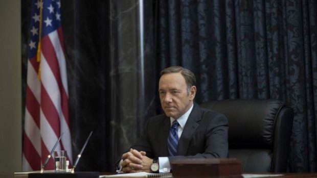 Can't film in the United Nations' Security Council chamber ... Kevin Spacey as Frank Underwood in House of Cards.