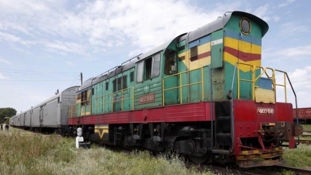 The train containing the bodies of passengers of the crashed Malaysia Airlines plane, which is en route to an airport in northern Ukraine.