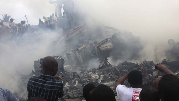 The passenger plane crashed in Nigeria's largest city.