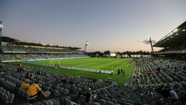 Empty seats: There was plenty of space at the Central Coast Stadium during the clash between the Central Coast Mariners and Melbourne City last Thursday. 