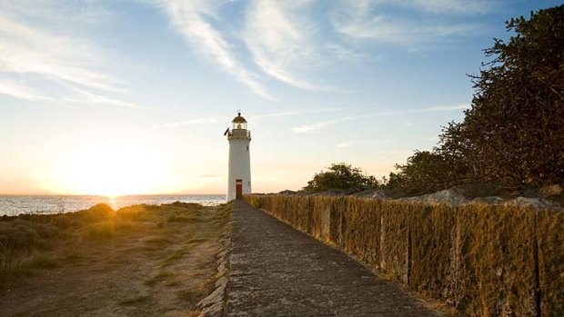 Lighting the way ... the Griffiths Island lighthouse can be reached via an interpretive walk.