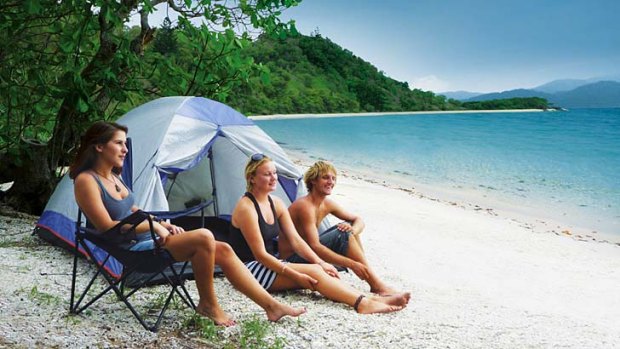 It's the cheapest way to sleep on the islands - camp at Dugong Beach.
