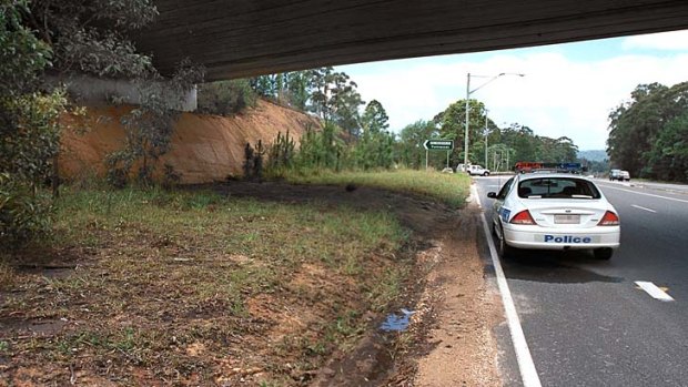 A photograph of the bus stop where Daniel was allegedly abducted, taken a day after his disappearance.