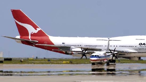 Qantas is now flying internationally configured 747 jumbo jets between Sydney and Perth.