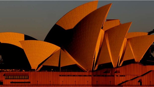 Glorious: The Sydney Opera House at first light.