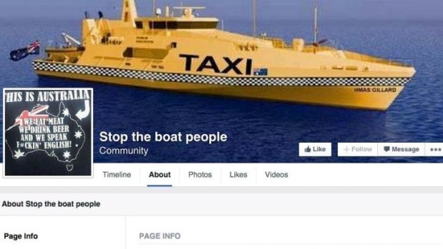 This is Australia ... the Facebook page administered by Vuga.