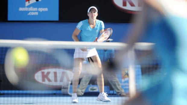 Justine Henin was a picture of concentration during her dominant semi-final.