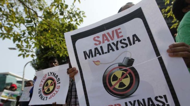 Backlash: protests against Lynas' Malaysian plans.