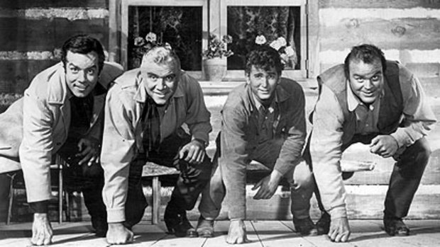 And then there were none ... The Bonanaza 'Cartwrights', from left, 'Adam' (Pernell Roberts, died 2010), 'Ben' (Lorne Green, died in 1987), 'Little Joe' (Michael Landon, died in 1991), and 'Hoss' (Dan Blocker, died in 1972).