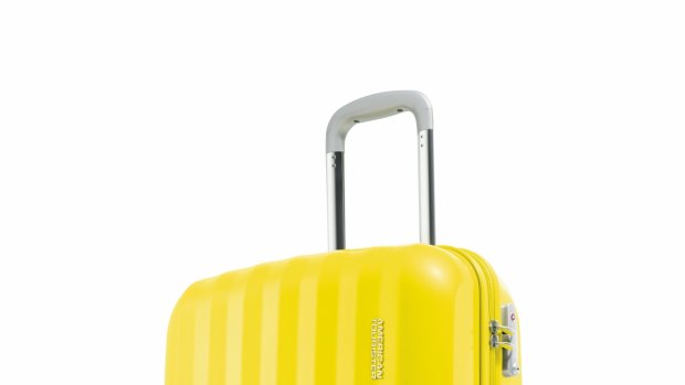 Prismo sunflower yellow suitcase.