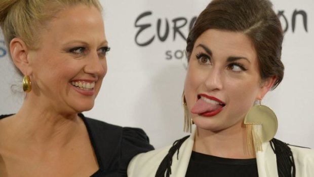 Eurovision's runner-up for Germany Ann Sophie (right) gets the gig. She's next to  TV host Barbara Schoeneberger.