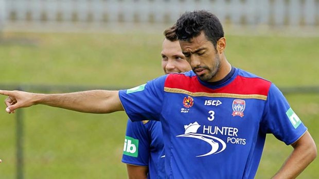 New direction &#8230; Sydney FC recruit Tiago Calvano at training during his time with the Newcastle Jets.
