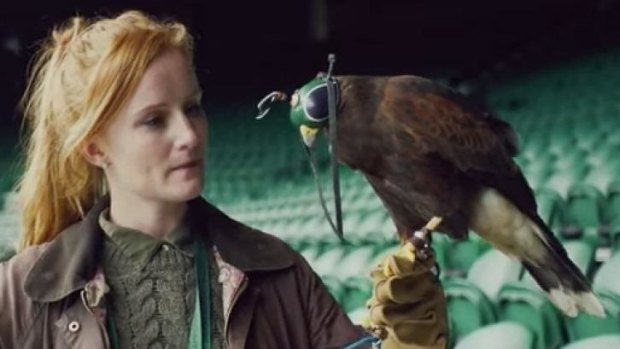 Trainer Imogen Davis and Rufus at the Wimbledon courts.