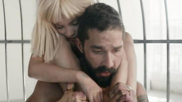 Still from Sia's <i>Elastic Heart</i> video clip, featuring Maddie Ziegler and Shia LeBeouf