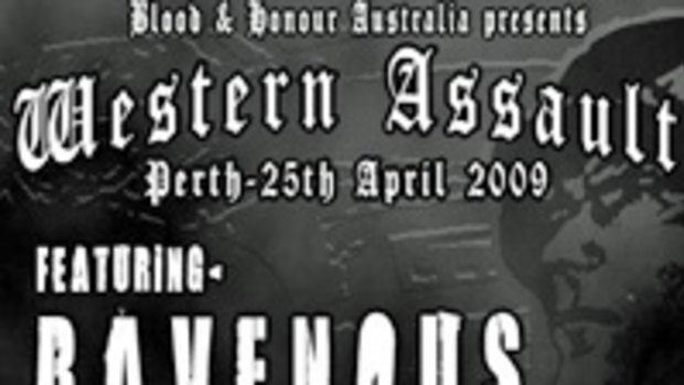 Perth's nazis are organising a hardcore fundraising gig for Anzac Day.