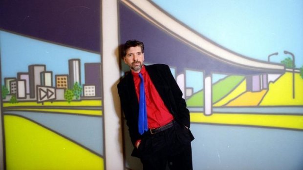 Melbourne artist Howard Arkley with one of his works in 1994.