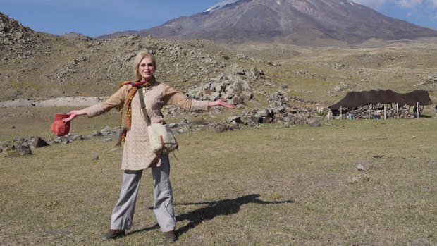 Joanna Lumley at Mount Ararat, Turkey.
