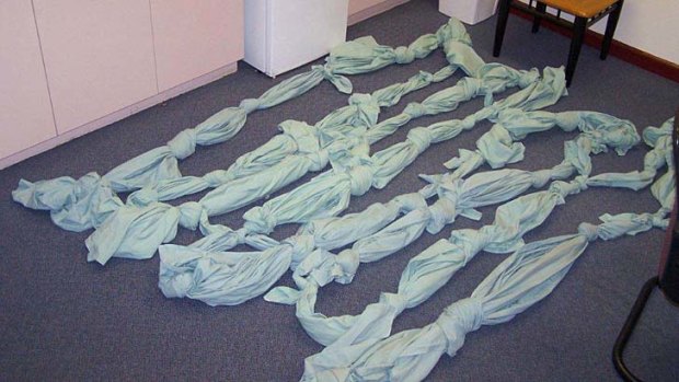 Enough rope: a bed-sheet escape plan was foiled by prison staff at Emu Plains Correctional Centre.